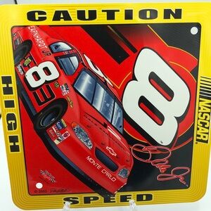 Nascar Dale Earnhardt Jr Caution High Speed Sign